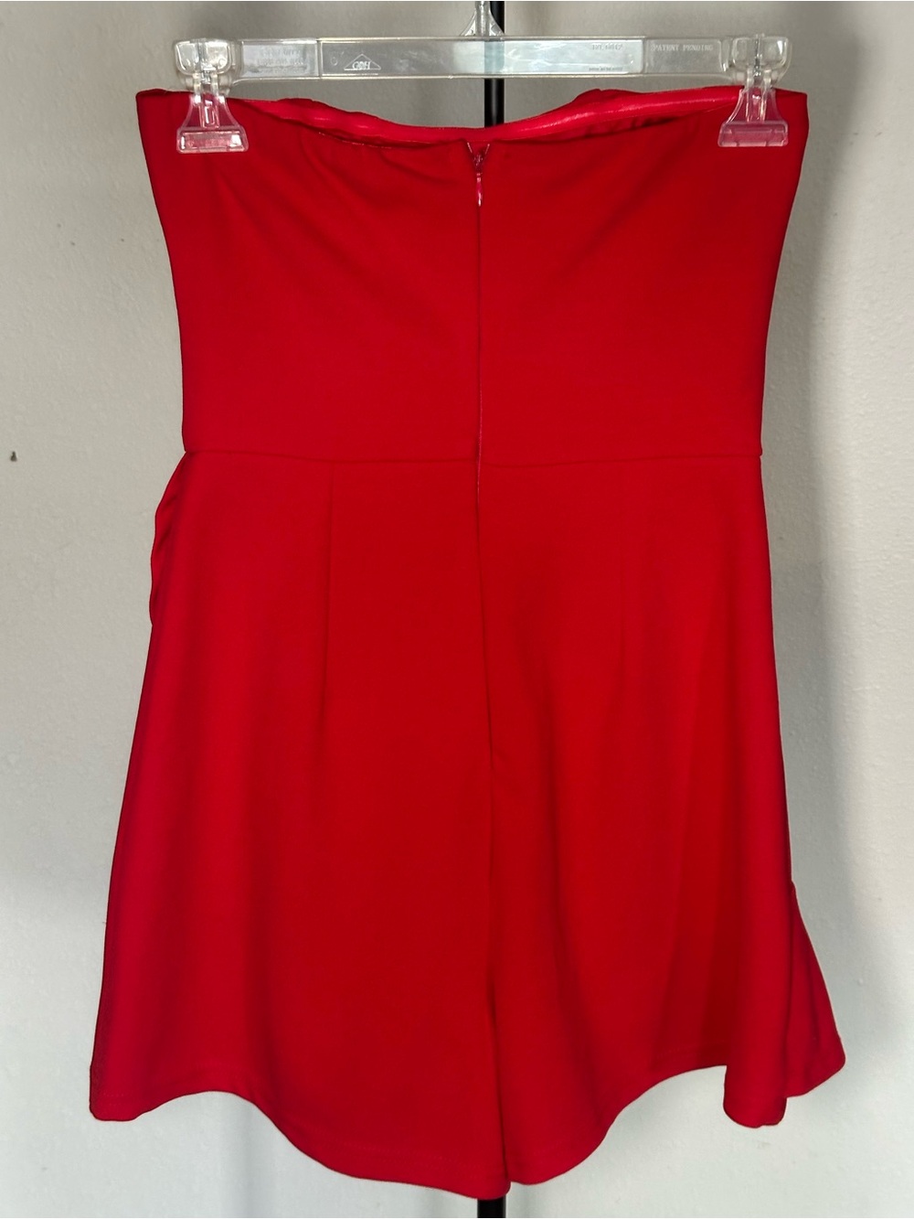 Lulu's Strapless Red Ruffle-Hem Mini Dress - Picture 2 of 3